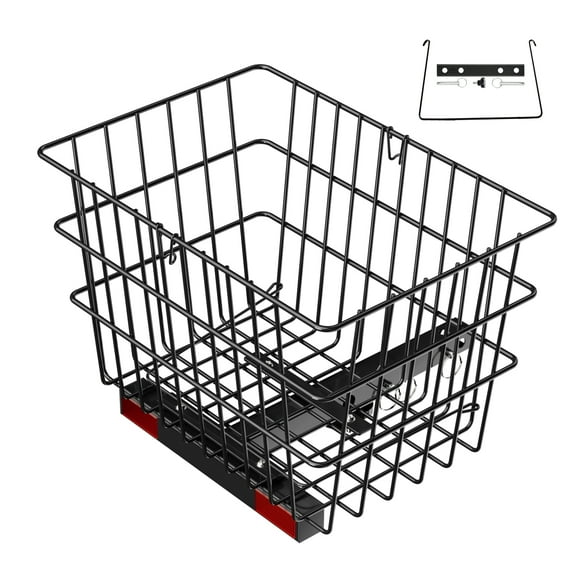 KFFKFF Rear Carrier for Mobility Scooters, Robust Metallic Mesh Basket with Grip, Large Capacity Baggage Holder, Fits 1-inch Hitch, Suitable for Majority of Golden, Drive & Pride Mobility Scooters