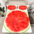 thumbnail image 1 of Erosebridal Drap-Housse Imprimé Melon D\'eau Simple, Ensemble de Literie Fruit 3D Simple, Confortable 2 Pcs (Sans Drap Plat), 1 of 6