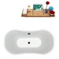 thumbnail image 2 of 68" Streamline N201BL Soaking Freestanding Tub and Tray With External Drain, 2 of 7