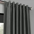 thumbnail image 4 of Half Price Drapes Arrowhead Grey Faux Dupioni Silk Blackout Curtains for Bedrooms(1 Panel),50WX 108L, 4 of 6