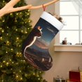 thumbnail image 2 of Cauagu Pyramid Desert Cat for Christmas Stockings,1-Pack Large Xmas Stocking Holiday and Farmhouse Stocking Fit for Christmas Holiday Party Decoration(17.7*11 Inch), 2 of 7
