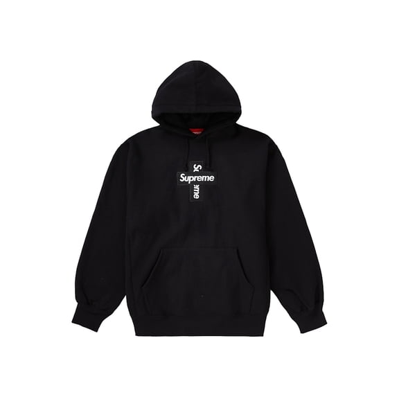 Supreme Men's Cross Box Logo Hooded Sweatshirt Black, from StockX