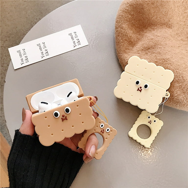 Creative Wireless Earphone Cover Cartoon Biscuit Headset