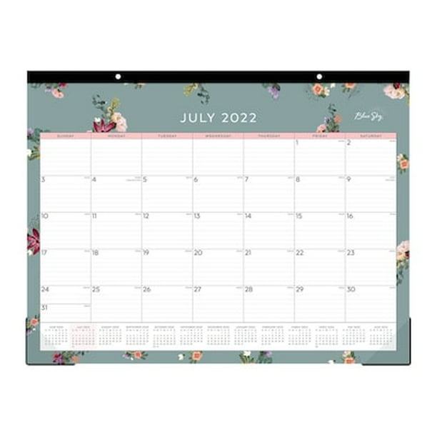 Bluesky Calendar 2023 2022-2023 Blue Sky Greta 17" X 22" Academic Monthly Desk Pad Calendar  (136476) - Walmart.com