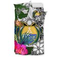 thumbnail image 4 of Nauru Juego de Cama Personalizado Blanco - Turle Plumeria Banana Leaf Crest, 4 of 6