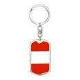 thumbnail image 1 of Drapeau Autriche Porte-Clés en Acier Inoxydable Ou or 18 Carats, 1 of 8