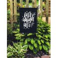 thumbnail image 2 of JSDART Script Live Laugh Love Brush Calligraphic Creative Cursive Custom Drawn Garden Flag Decorative Flag House Banner 12x18 inch, 2 of 2