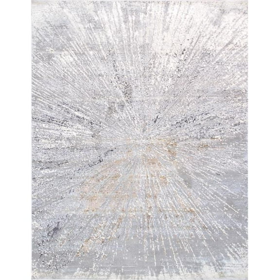 Starburst Collection Power Loom Polypropyle & Polyester Rug- 6' 0' X 9' 0'