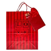 Valentine Medium Gift Bag with Tissue Set 5.75 x 13 x 10.5 Inches