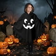 thumbnail image 5 of Bainana Halloween Onesie Romper Ghost Robe Outfits For Kids Breathable Long Sleeve Hooded Face Print Robe Boys And Girls School Play Clothes, 5 of 7