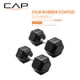 thumbnail image 2 of Par de mancuernas hexagonales CAP de 25 kg recubiertas de goma con mango cromado, 2 of 5