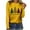 Yellow, variant on Patlollav Christmas Tops for Ladies,Womens Tops Plaid Casual Long Sleeve T-Shirt Gift