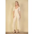 thumbnail image 6 of French Terry Flare Leg Short Sleeve Jumpsuit, 6 of 8
