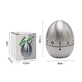 thumbnail image 4 of Stainless Steel Shape Mechanical Kitchen Timer 60-Minute Wind Up Rotating Countdown Timer Batteries, 4 of 10