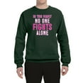 thumbnail image 2 of In This Family No One Awareness Unisex Crewneck Graphic Sweatshirt, Forest Green, X-Large, 2 of 3