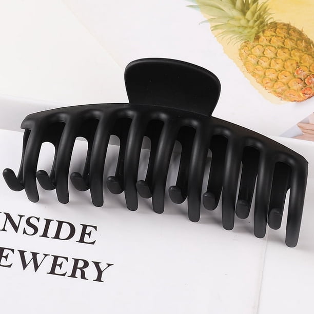 Pinza grande para el cabello, pinza para la cabeza, pinza para cola de caballo, pinza para quilla, temperamento, pinza para el cabello esmerilada con estampado de leopardo para mujer