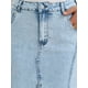 thumbnail image 5 of Faldas de denim maxi para mujeres INSPIRE CHIC de cintura alta, ajuste acampanado, falda larga de jeans M azul claro, 5 of 6