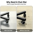 thumbnail image 6 of GPED Office Chair Mat for Carpet, 36" x 48" Carpet Protector Mat, Sturdy Carpet Chair Mat with Studs for Office, Home and Gaming Floor, 6 of 9