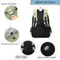 thumbnail image 4 of FORMRS Unisex School Backpack 17" Student Travel Bag with Laptop Compartment, Light Green Martini, 4 of 7