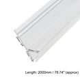 thumbnail image 3 of Uxcell 0.79''x0.47''x78.74 H-Type Frameless Glass Door Sweep Bottom Side Seal Strip Plastic Clear 1pcs, 3 of 4