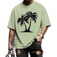 thumbnail image 2 of adaychics Hawaiian T Shirts for Men Palm Tree Loose Fit Crew Neck Tee Shirt Short Sleeve Tropical Tops for Vacation, 2 of 10