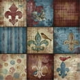 thumbnail image 2 of Beth Anne Creative 26x26 White Modern Wood Framed Museum Art Print Titled - French Moderne 9-Patch, 2 of 4