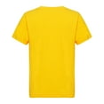 thumbnail image 2 of YONGHS Boys Girls Short Sleeve Crewneck Tee Kids T-Shirts Solid Cotton Active Athletic Shirts Tops Yellow 3-4, 2 of 7