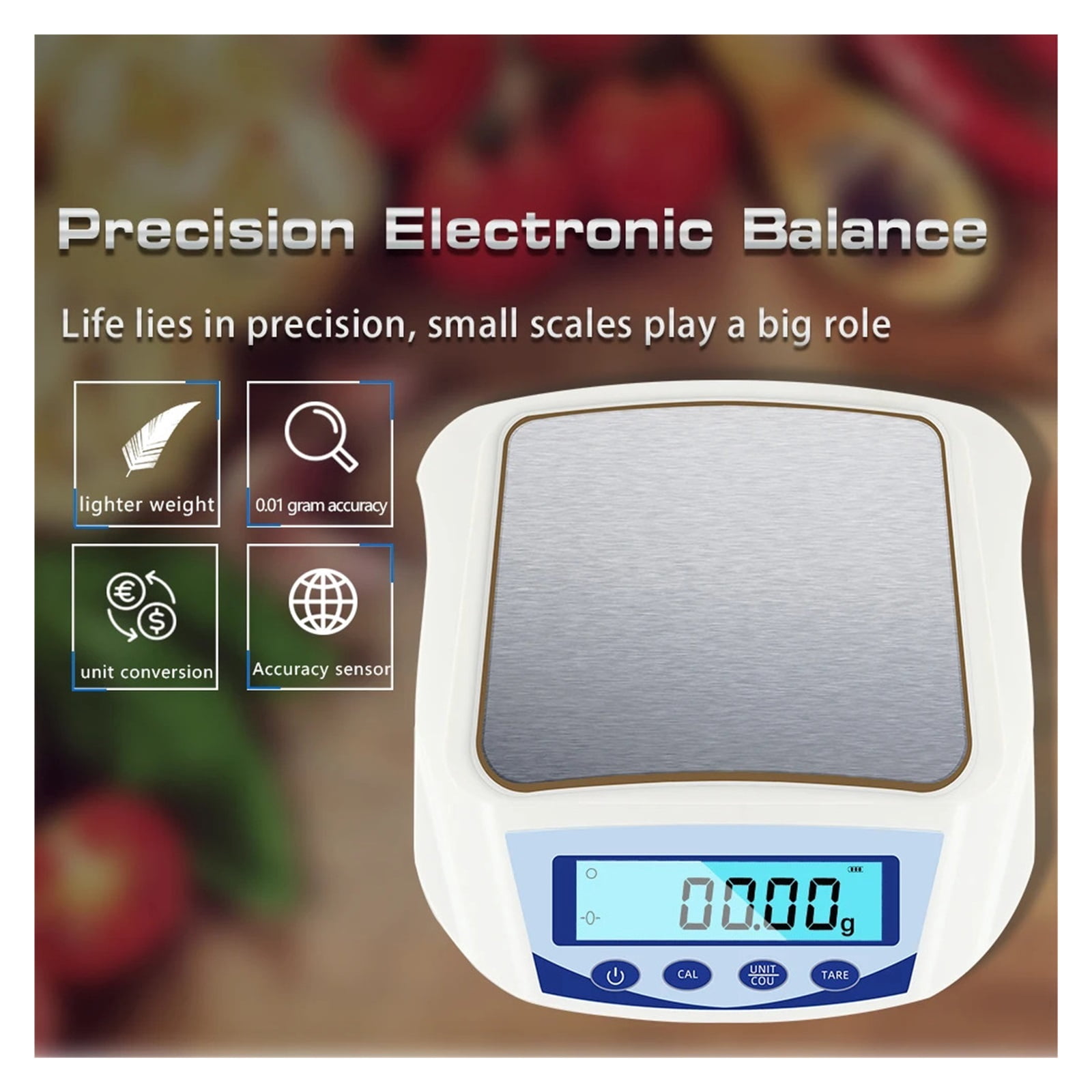 1000g/0.01g Electric Scales High Accuracy Portabl Digital LCD Electric Balance Scale For Foods Gold Jewelry Tea Weighing Tools - High Precision
