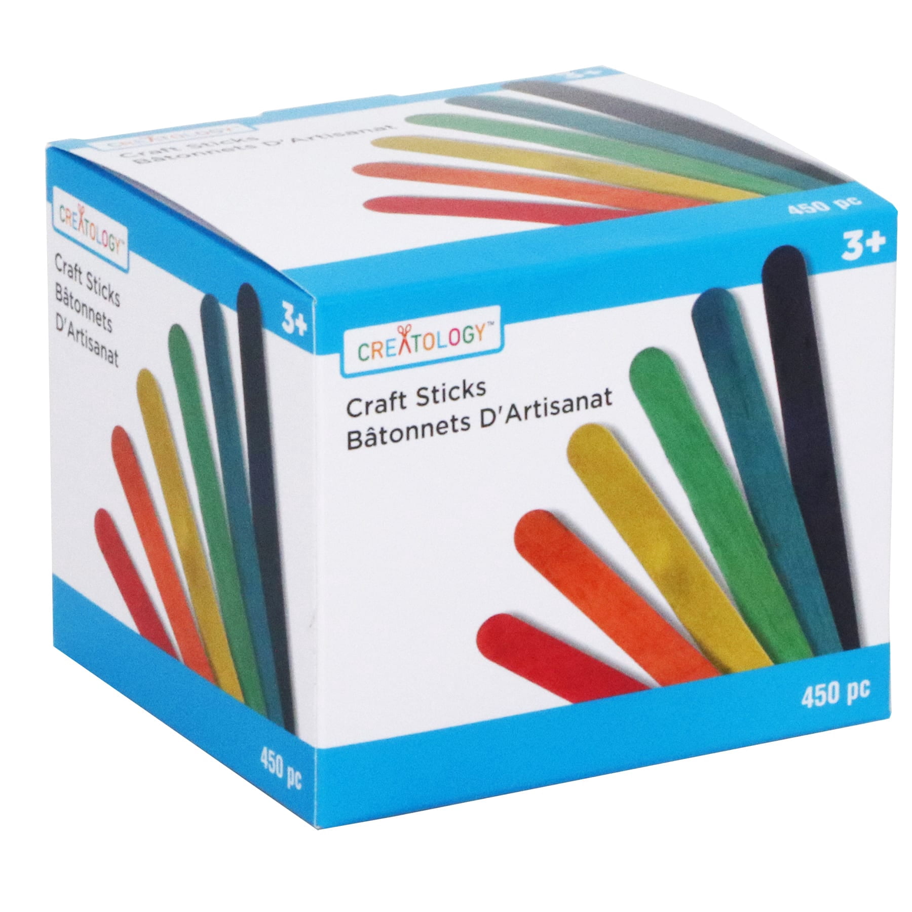 12 Packs: 450 ct. (5,400 total) 4.5" Multicolor Craft Sticks by Creatology