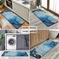 thumbnail image 6 of Blue Gold Marble Pattern Kitchen Rug Mat,Kitchen Runner Rugs Non Skid Washable,Decorative Kitchen Floor Mats for Kitchen,Sink,Laundry,17"x47.2", 6 of 7