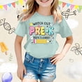thumbnail image 2 of Hauts Tendance pour Filles T-Shirt à Manches Courtes Rentrée des Classes T-Shirt Décontracté Mignon Imprimé Dessin Animé Confortable Mode pour Tous les Jours, 2 of 4