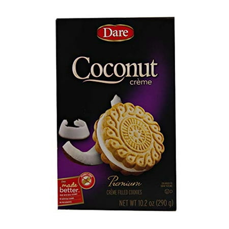 Dare Lemon Creme Dare Creme Filled Cookies: Your Choice of Fudge, Lemon, Coconut or Maple- Three 10.2 oz. Boxes (Coconut Creme) ()