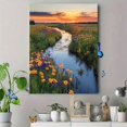 thumbnail image 4 of Qisvanset 12x16 Inch With Frame 2D Flat Wall Art Serene Wildflower Panoramic Landscape Home Wall Art, 4 of 8