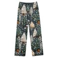 thumbnail image 5 of Puntoco Conjuntos de pijama cómodos para mujer Conjunto de pijama con camisa de cuello en V y manga larga con estampado navideño para otoño e invierno para mujer, 5 of 5