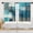 Abstract Teal, variant on Black Grey Kitchen Curtains 63 Inch Length Geometric Window Curtains Set of 2, Gray White Curtain for Bedroom Living Room, Modern Abstract Kitchen Decor 42x63 Inch