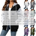 thumbnail image 3 of Womens Hoodies Color Block Fleece Lined Full Zip Quick-Dry Sweatshirt Drawstring Hood Side Pockets Mid Length for Street Shopping Daily Hangout | TruBelle,Army Green L, 3 of 7