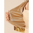 thumbnail image 6 of INSPIRE CHIC Women's Casual Long Sleeves Collarless Sequin Open Front Bolero Crop Shrug Jacket XL Gold, 6 of 7