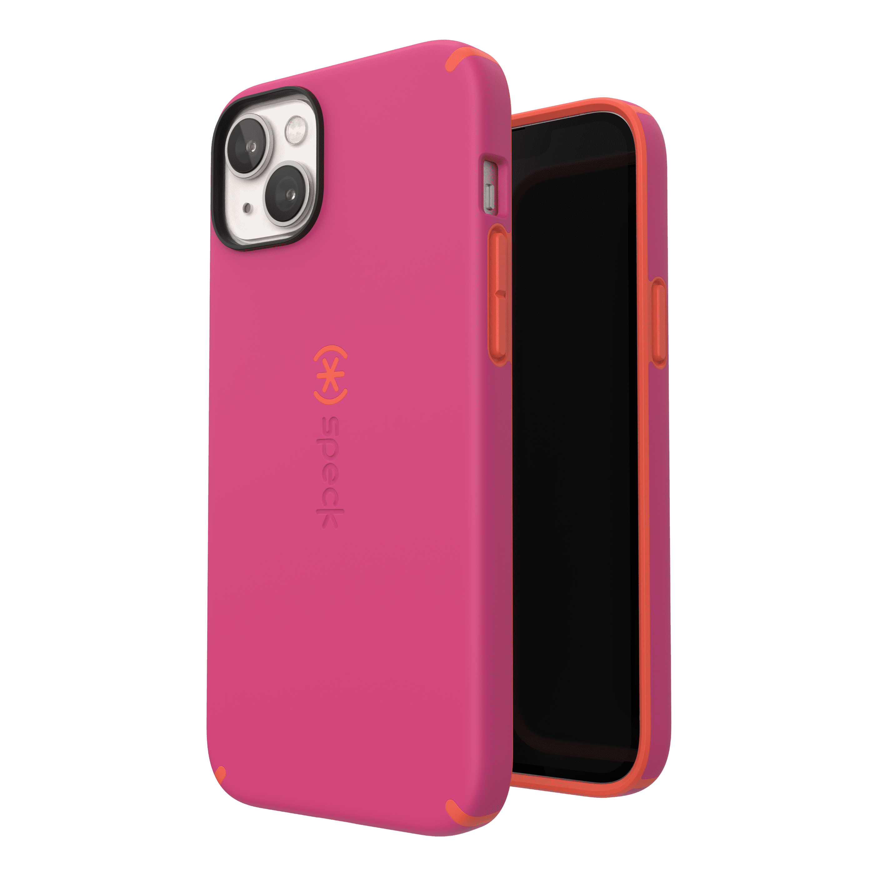 Speck iPhone 14 Plus CandyShell Pro with MagSafe Case in Digital Pink and Energy Red