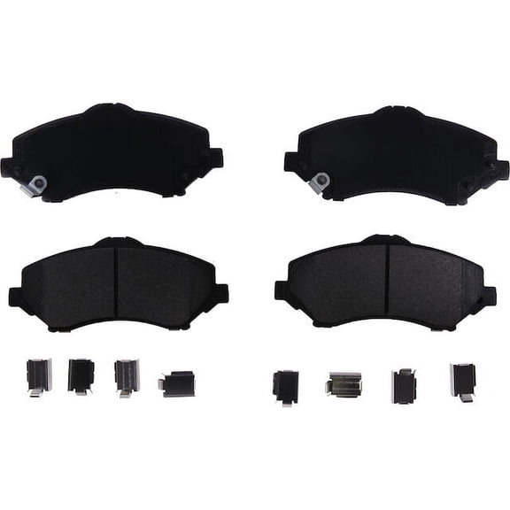 Front Brake Pad Set - Compatible with 2007 - 2017 Jeep Wrangler 2008 2009 2010 2011 2012 2013 2014 2015 2016