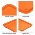 thumbnail image 3 of Uxcell 14x10" Fast Food Tray, 2 Pack Plastic Reusable Multi-Purpose Rectangle Serving Tray Orange, 3 of 5
