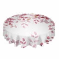 thumbnail image 2 of Abstract Pink Leaf Branches Waterproof Tablecloth Table Decoration Wedding Home Kitchen Dining Room Round Table, 2 of 5