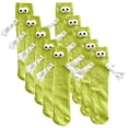 thumbnail image 1 of Calcetón Magnéticas Transpirables MagSoxLimeGreen 4Pares Verde Limón 5-9.5US Animados Calcetines Tubo Medio Magnéticos P, 1 of 2