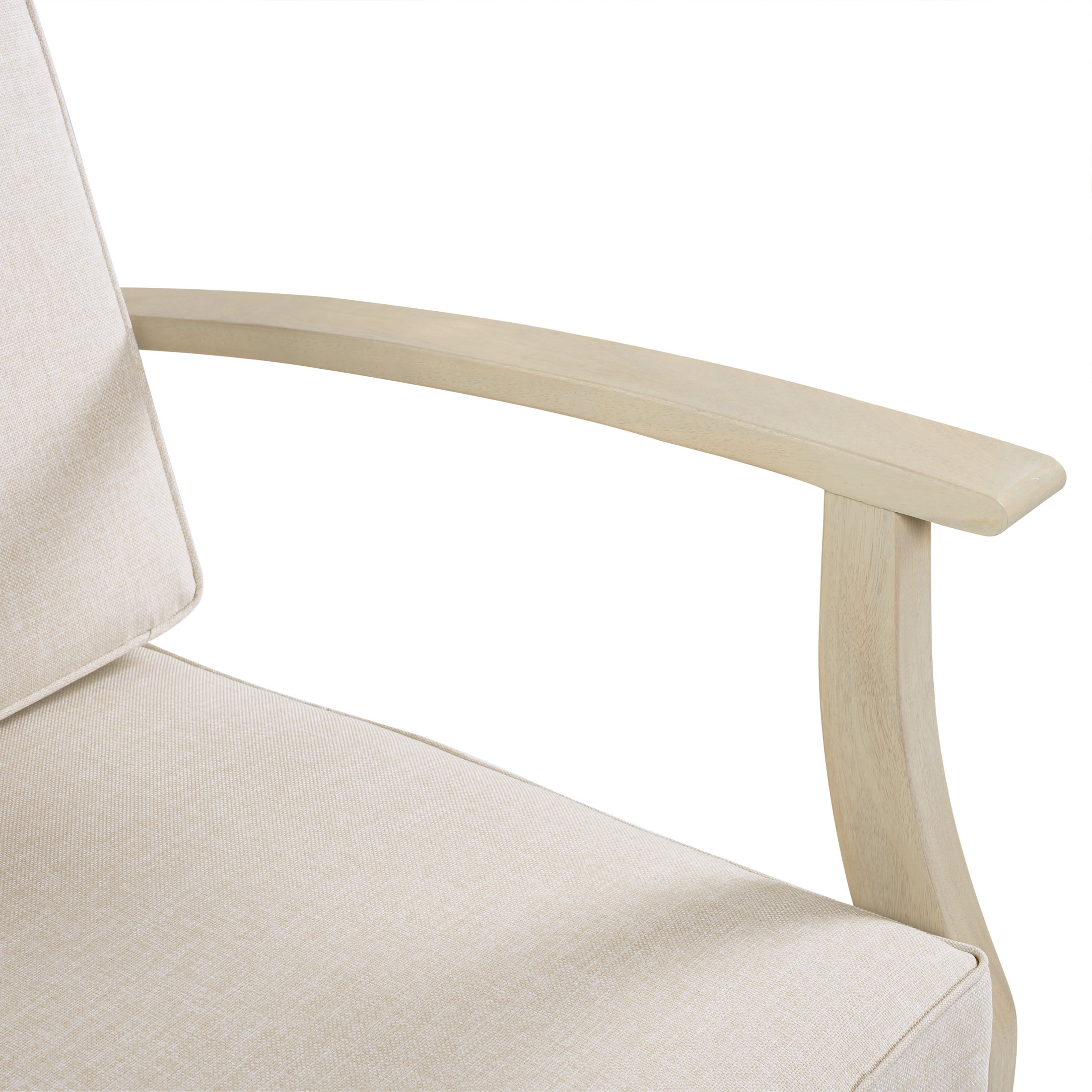 Christopher Knight Home 4-Seater Outdoor Wood Conversation Set with Table, Sand Cushions, Light White Finish
