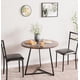 thumbnail image 5 of Round dining mesa set para 2 - 3-piece circle dining set con 2 forrado sillas para kitchen, apartment, y small spaces (brown), 5 of 6