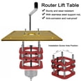 thumbnail image 2 of Mistaha Red Hand-Cranked Woodworking Router Lift Table, Aluminum Alloy Material, 51mm Lifting Stroke, Compact Size 100 * 90 * 100mm, Easy Manual Lifting, Suitable for Small Woodworking Routers, 2 of 6