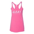 thumbnail image 2 of Wild Bobby Goat God Over All Things Inspirational/Christian Women Tri-Blend Racerback Tank Top, Vintage Pink, Medium, 2 of 6