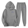 thumbnail image 4 of Rggeeun Men's 2 Piece Outfits Hoodie Sweatshirt Tracksuit & Joggers Sweatpants Sweatsuit Set Classic Fall Winter, 4 of 4