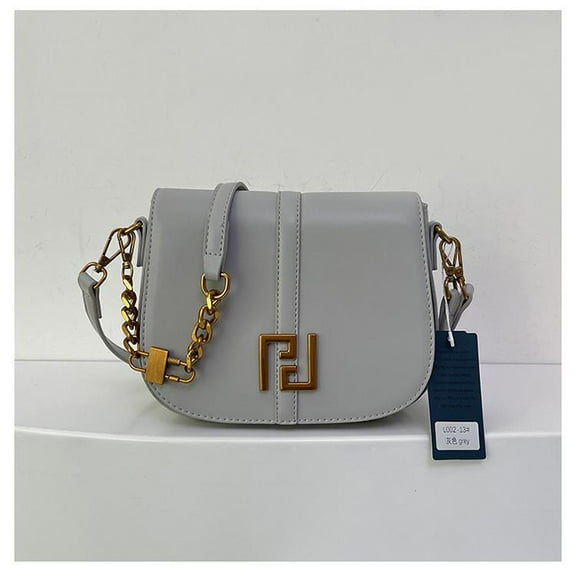 IELGY women's retro chain shoulder messenger bag, niche versatile underarm saddle bag