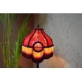 thumbnail image 3 of BespokeByNikita Vivien Red Printed Victorian Silk Lamp Shade, 3 of 5