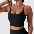 thumbnail image 2 of Sarapandan Women's Sports Bra - Fashionable, Casual, Shockproof, Backless, Cross Spaghetti Strap Yoga Bra for Sports, Exercise, Fitness - Advanced Black, Size M Sarapandan, 2 of 7